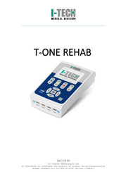 I-Tech T-ONE REHAB Manual Del Usuario