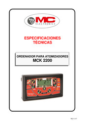 MCI electronics MCK 2200 Especificaciones Técnicas