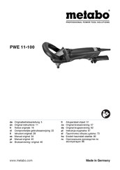 Metabo PWE 11-100 Manual Original