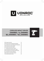 VONROC S3 CD509DC Traducción Del Manual Original