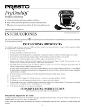 Presto FryDaddy Manual De Instrucciones