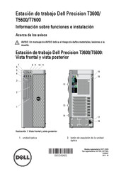 Dell Precision T5600 Información Sobre Funciones E Instalación