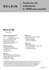 Belkin F5D9010 Manual Del Usuario