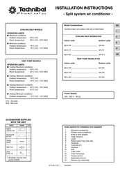 Technibel MCA 20R Instrucciones De Instalación