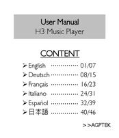 AGPtek H3 Manual De Instrucciones