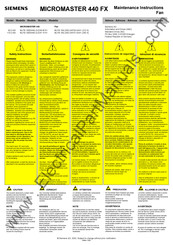 Siemens MICROMASTER 440 FX Instrucciones De Mantenimiento