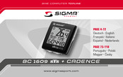 Sigma TOPLINE BC 1609 sTs + CADENCE Manual Del Usuario