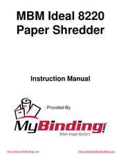 MyBinding MBM Ideal 8220 Manual De Instrucciones