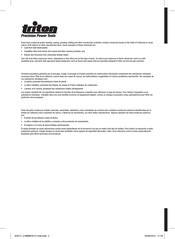 Triton T12RS Instrucciones De Uso Y De Seguridad