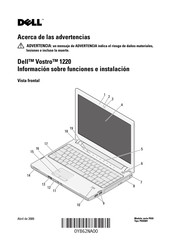 Dell Vostro 1220 Información Sobre Funciones E Instalación