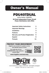 Tripp-Lite PDU40TDUAL Manual Del Propietário