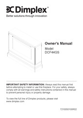 Dimplex DCF44GS Manual Del Propietário