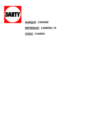 Janome 3168301 Manual De Instrucciones