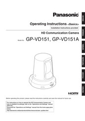 Panasonic GP-VD151 Instrucciones De Operación