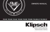 Klipsch PROFESSIONAL Serie El Manual Del Propietario