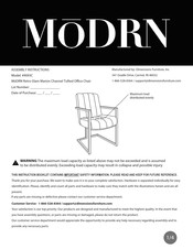 MōDRN Retro Glam Marion Channel Tufted Office Chair Instrucciones De Ensamblaje