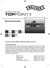 Walther Top point II Manual Del Operador