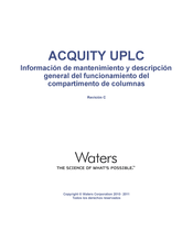 Waters ACQUITY UPLC Información De Mantenimiento Y Descripción General Del Funcionamiento