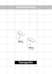 Hansgrohe Metris S 31100000 Manual Del Usuario
