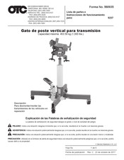 OTC 5237 Lista De Partes E Instrucciones De Funcionamiento