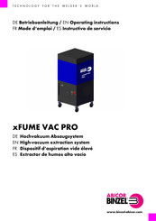 Abicor Binzel xFUME VAC PRO Instrucciones De Servicio