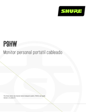 Shure P9HW Instrucciones Importantes De Seguridad