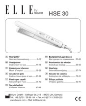 Beurer ELLE HSE 30 Instrucciones Para El Uso