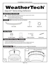 Weathertech Easy-On Instrucciones De Instalación