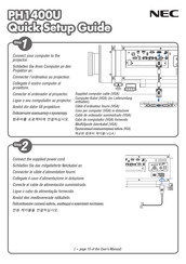 NEC PH1400U Guia De Inicio Rapido