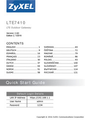 Zyxel LTE7410 Manual De Instrucciones