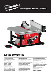 Milwaukee M18 FTS210 Manual Original