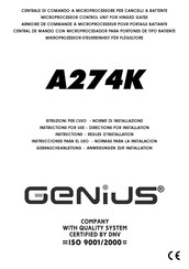 Genius A274K Instrucciones Para El Uso - Normas Para La Instalacion