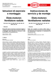 Dietz-motoren DV Instrucciones De Servicio Y De Montaje