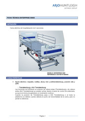 Getinge ARJOHUNTLEIGH ENTERPRISE 5000X Ficha Técnica